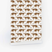 cheetah inspired wallpaper design in brown