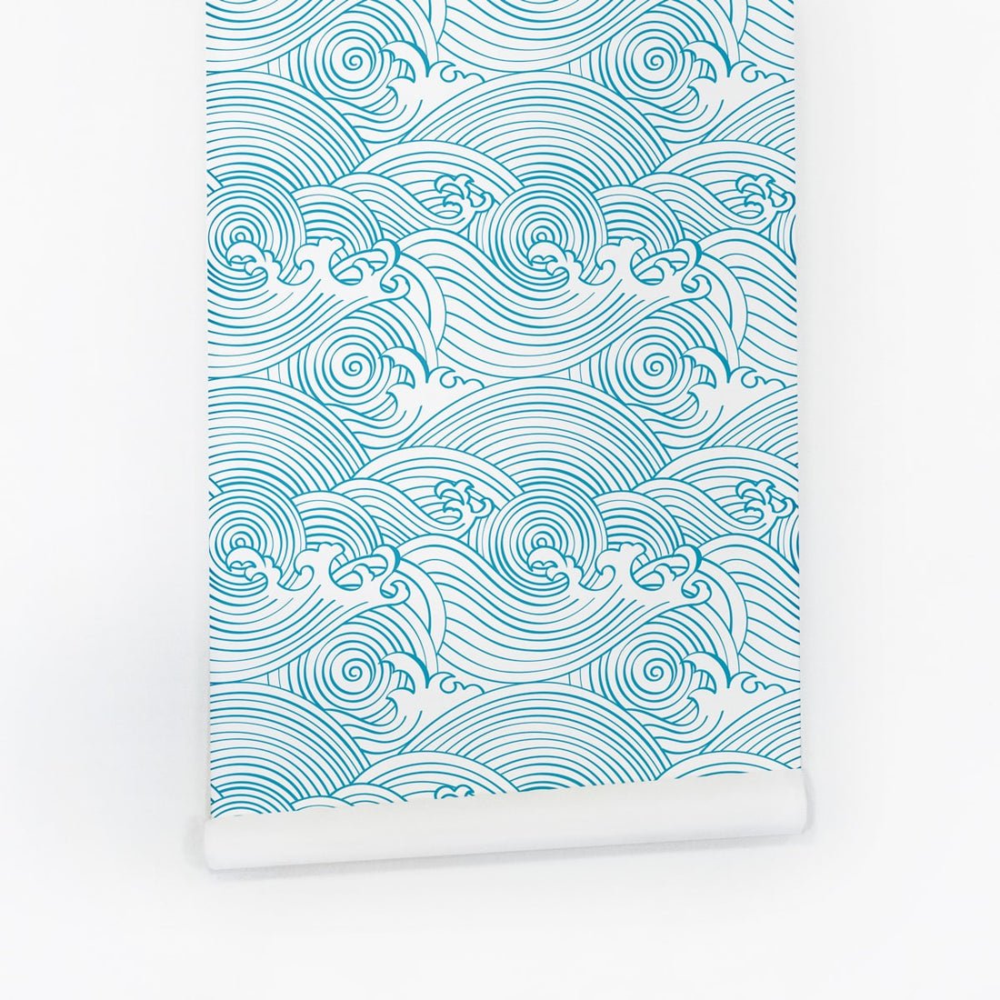 Chinese waves pattern peel and stick wallpaper