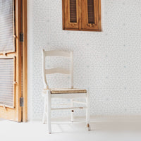 blue beach house style geometric wallpaper