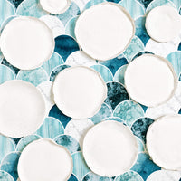 Marble scallop removable wallpaper