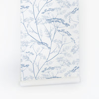 vintage wildflower inspired removable wallpaper