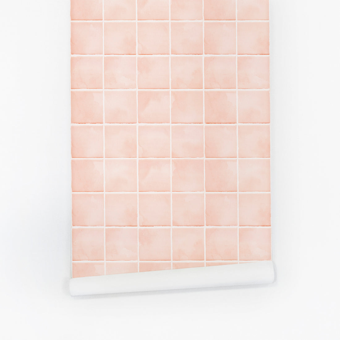 blush pink simple tiles inspired peel and stick wallpaper