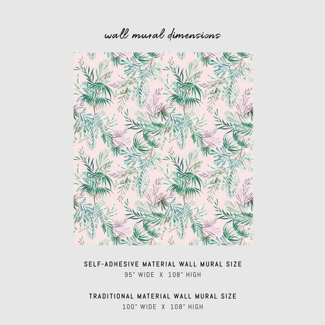 Blush pink Palm Springs removable wallpaper wall mural