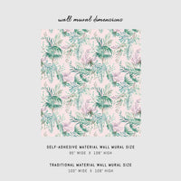 Blush pink Palm Springs removable wallpaper wall mural