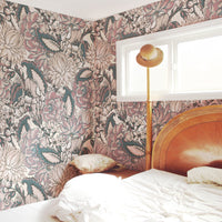 Pastel florals removable wallpaper