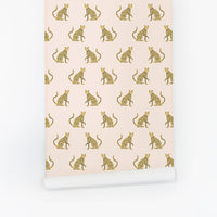 Modern leopard print removable wallpaper for girl's rooms