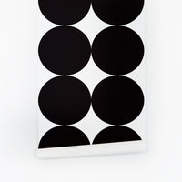 Large black dots self adhesive wallpaper
