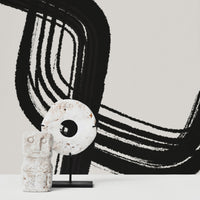Oversized brush stroke design wall mural
