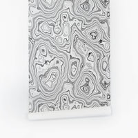 classic monochrome malachite agate print wallpaper