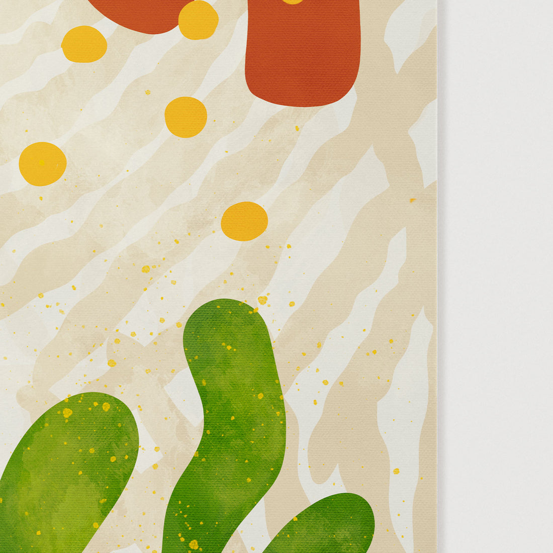 Abstract summer shapes illustration wall art poster