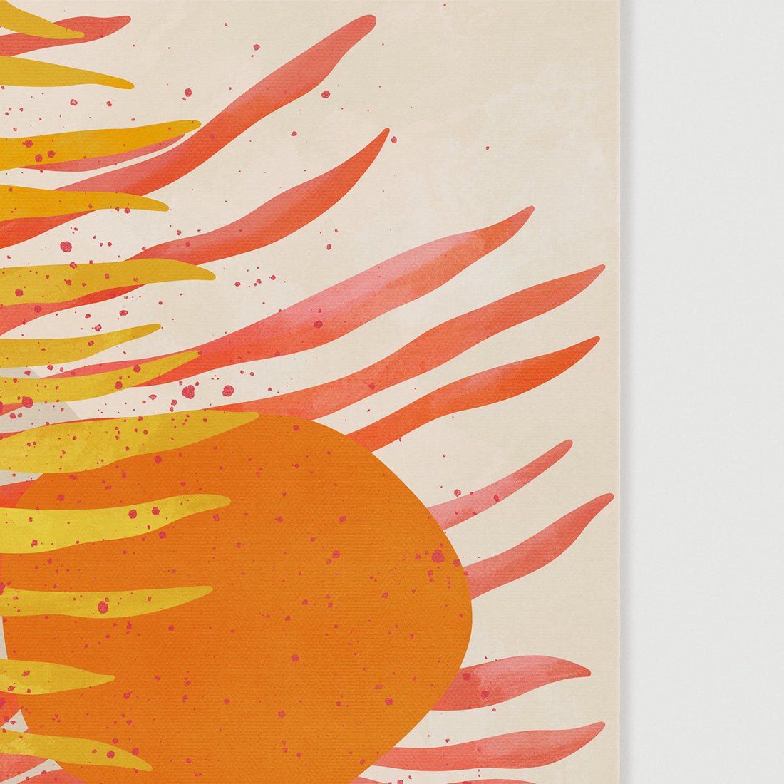 Wall art poster illustration close up