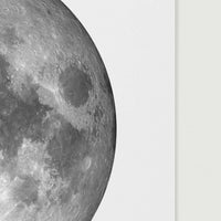 close up of wall art poster with moon details