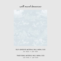Blue Vintage Clouds Wall Mural