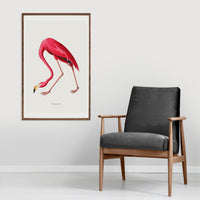 Pink flamingo painted print