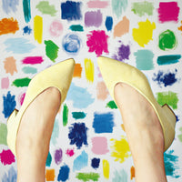 bright watercolor inspired wallpaper design