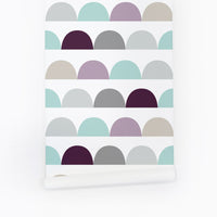 colorful geometric shapes removable wallpaper for kids room