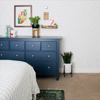 Kids room constellation stars print wallpaper