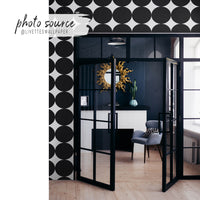 Retro style removable wallpaper feature wall