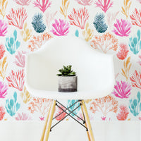 Coral reef wallpaper for kids room interior