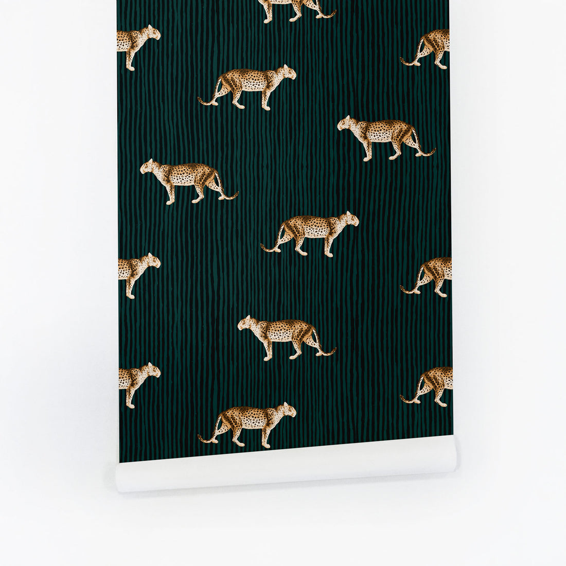 Moody leopard design removable wallpaper