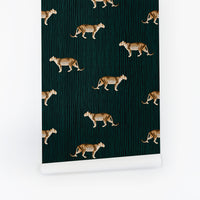 Moody leopard design removable wallpaper