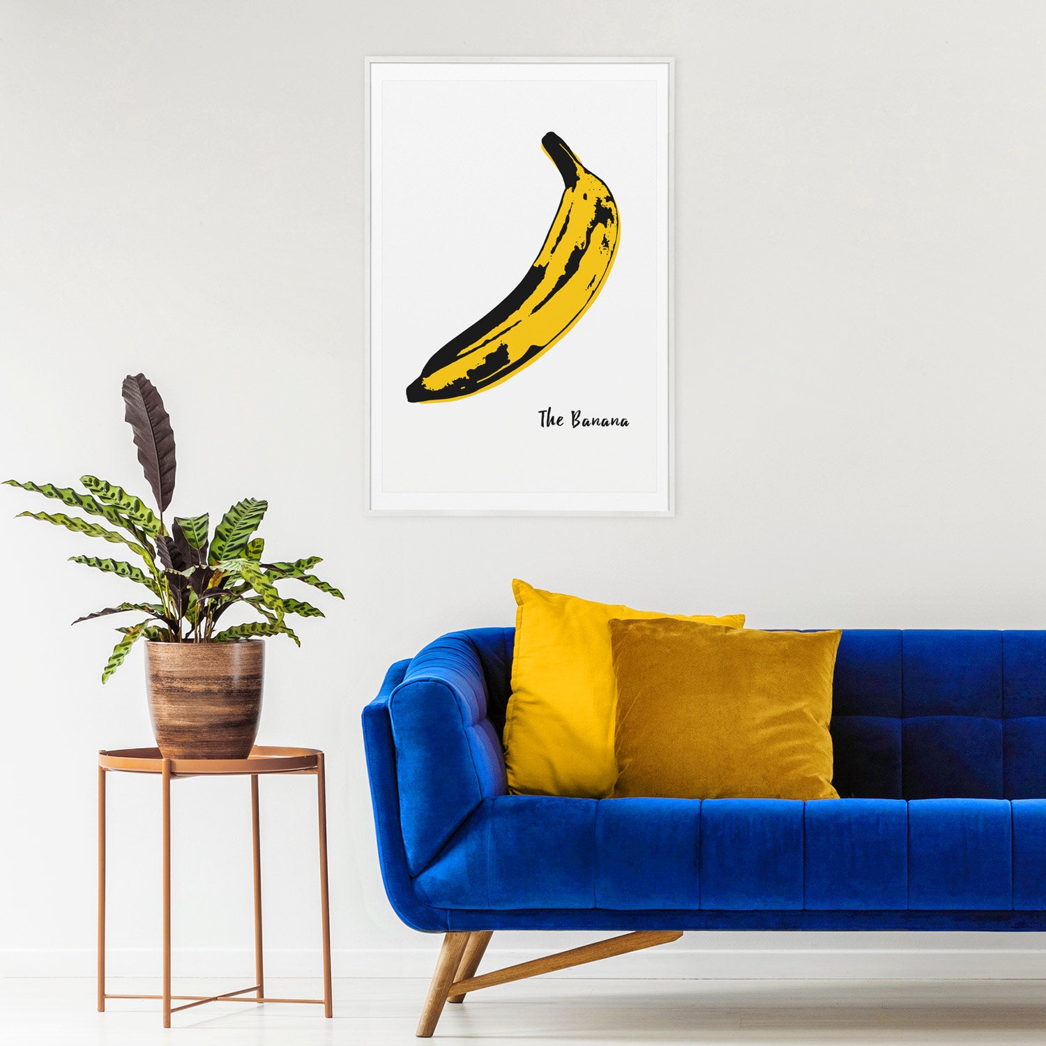 bananaページ The Yellow Banana Print Art Poster | Livettes Wallpaper
