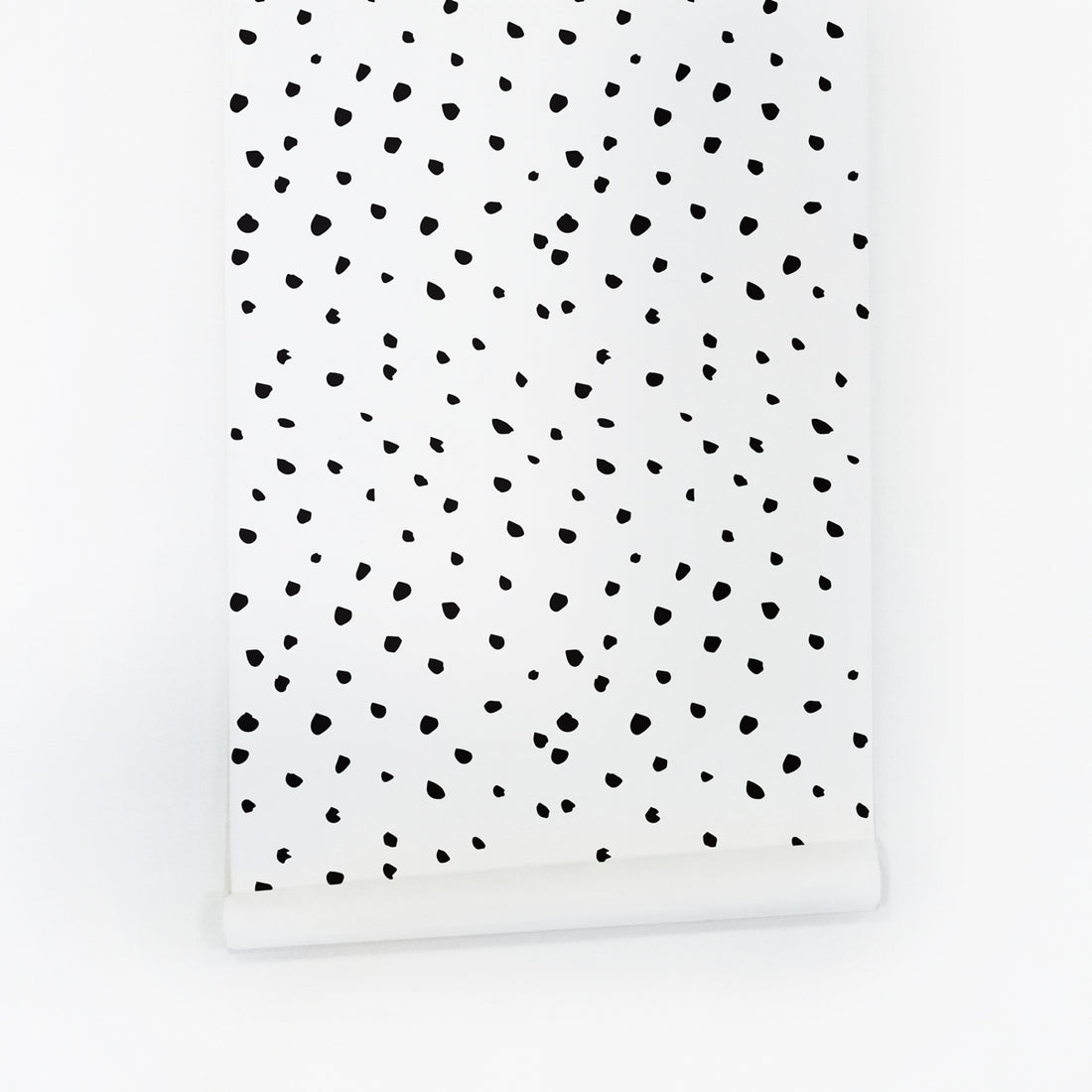 Black paint dot self adhesive wallpaper