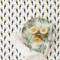 exotic kids room removable wallpaper with tropical bird pattern