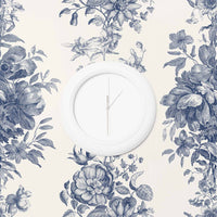 vintage floral blue wallpaper for victorian inspired home