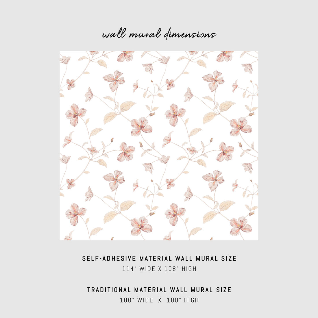 Soft Floral Design wall mural
