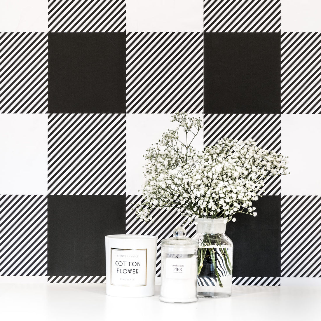 Buffalo check removable wallpaper