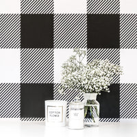 Buffalo check removable wallpaper