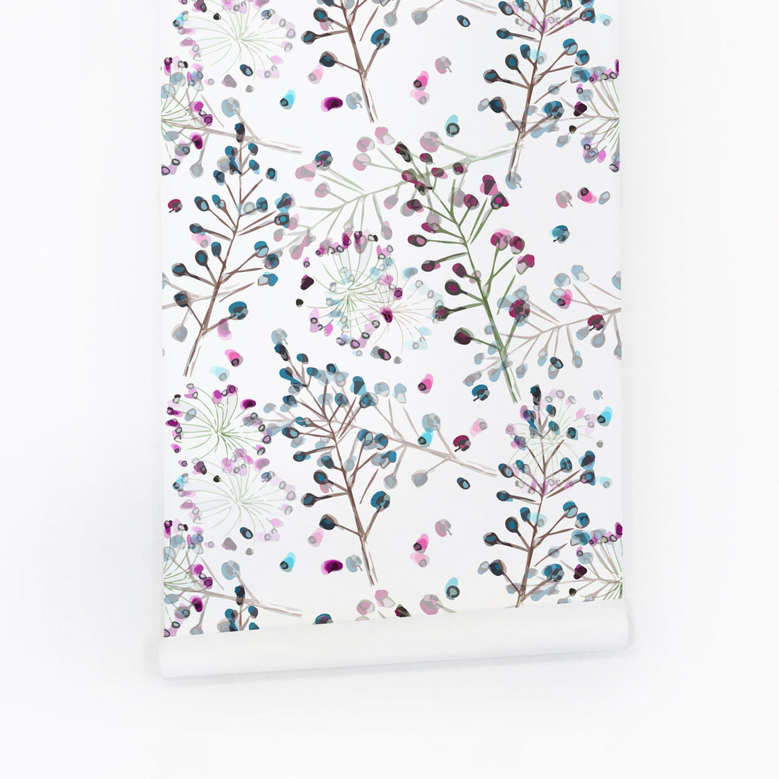 girls room removable colorful floral wallpaper design