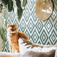 ombre green aztec inspired print for walls