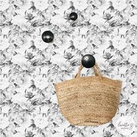 grey peony floral removable wallpaper for bohemian home office interior