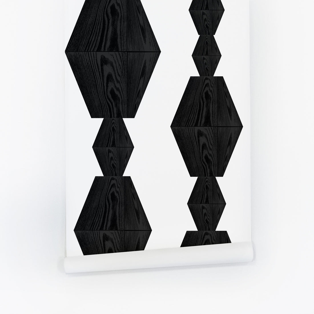 Black wood block shiplap design removable wallpaper