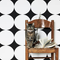 Bold retro accent wall wallpaper