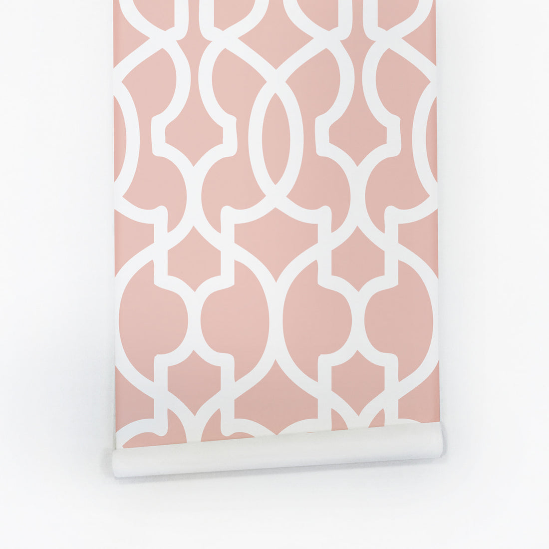 White lines boho style wallpaper for living room