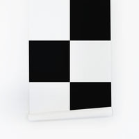 Black checkers removable wallpaper