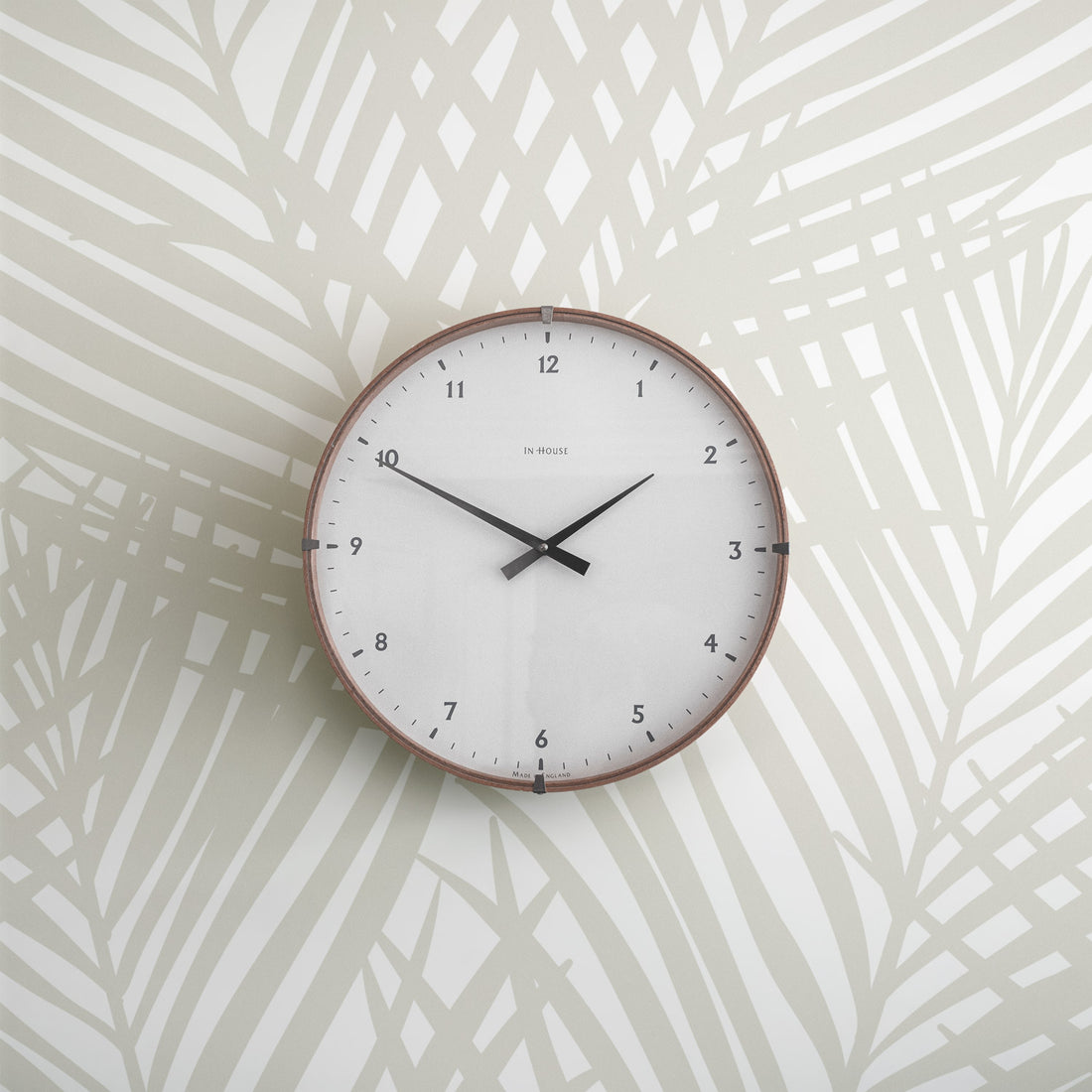 Neutral color palm leaves design removable wallpaper