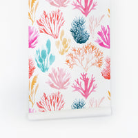 Coral removable wallpaper by Livettes