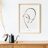 Lady portrait in abstract style