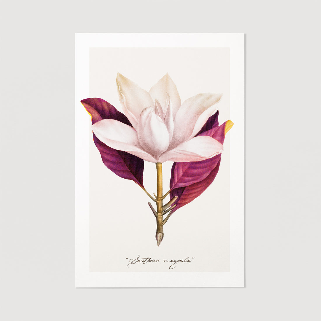 Feminine floral vintage art print poster