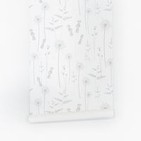 Peel and stick temporary floral wallpaper