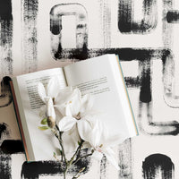 Hand painted brush stroke design wallpaper