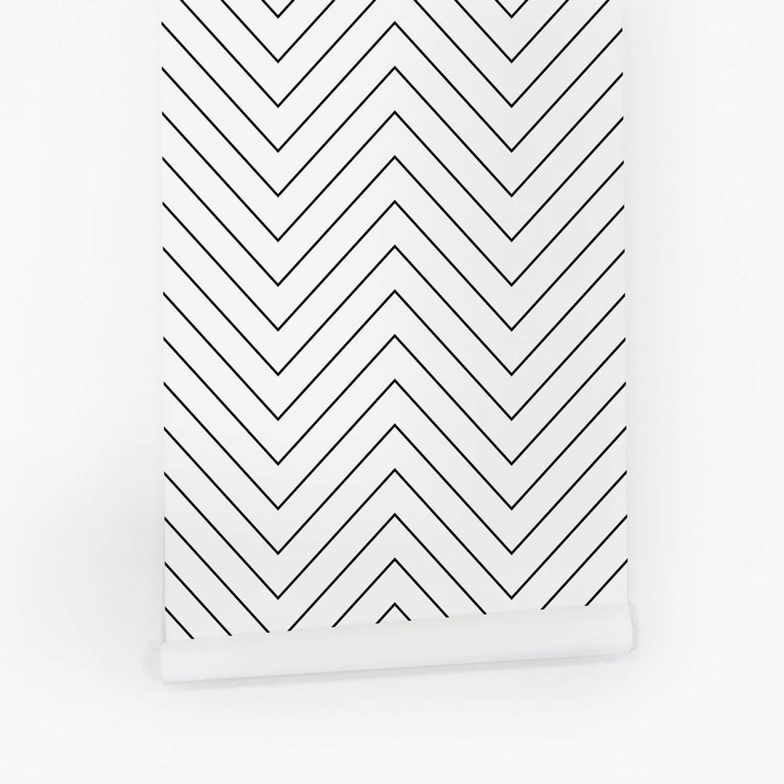 minimal black and white chevron print removable wallpaper for kids room