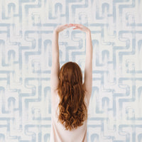 light blue crossing lines pattern wallpaper peel and stick