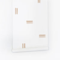 light minimal lines print wallpaper in beige peel and stick