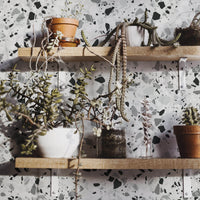 monochromatic terrazzo design removable wallpaper for background