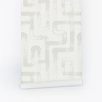 light greige line motif removable wallpaper